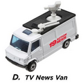 Industry Themed TV News Van Die Cast Vehicle